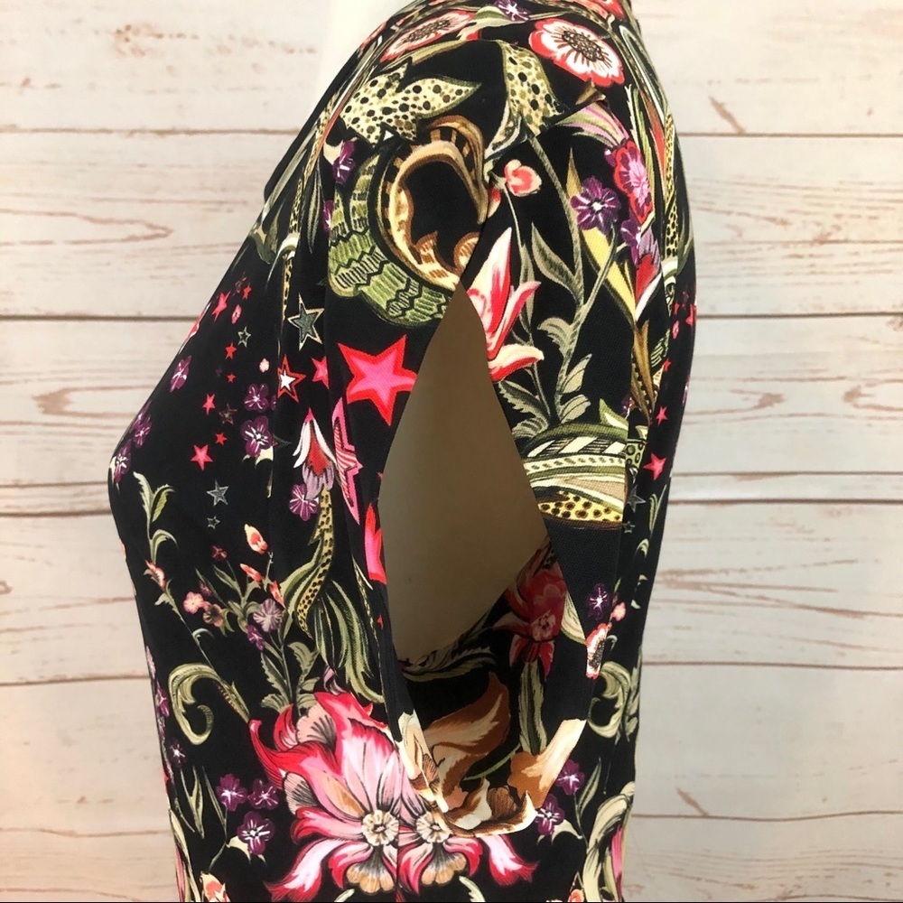 Roberto Cavalli Baroque Floral Galaxy Star Dress View 6